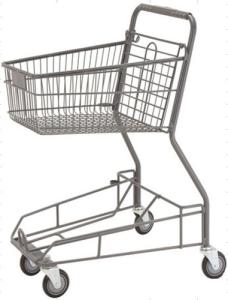 Quality Supermarket Storage Hand Shopping Cart Grocery Basket With Wheels wholesale