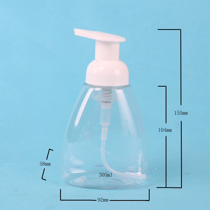300ml PET Clear Hand Sanitizer Foam Bottle / Mousse Foam Bottle