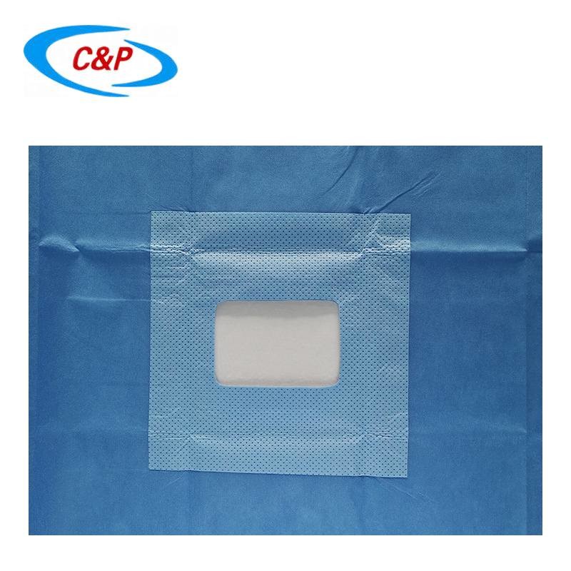 Fenestrated Disposable Surgical Drape Towel With Hole Blue Green