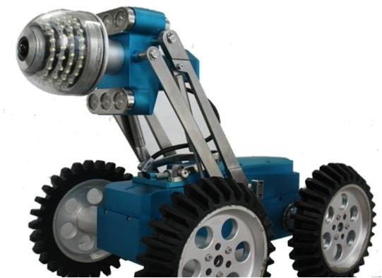 Fish Eye Camera Robotic Crawler Pipe Inspection System 360 Degree View For Pipe