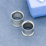 Ear Gauges Double Flares Stainless Steel Ear Tunnels Plugs Decoration Jewelry