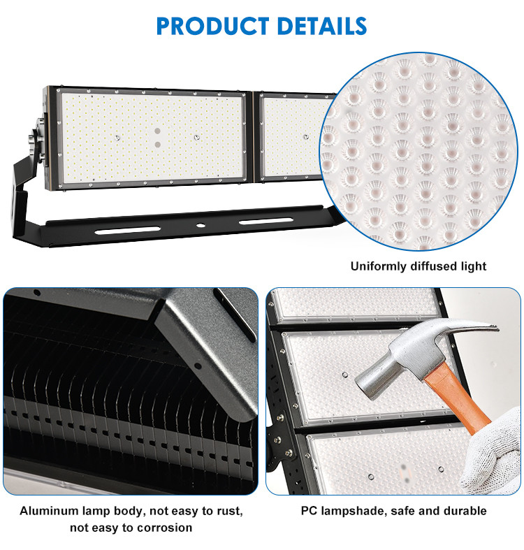 7000K 200W Led Baseball Field Lights Led Sports Lighting Fixtures