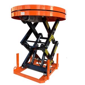Quality 1t Custom Scissor Lift Table 1200mm Rotary Round Plate wholesale