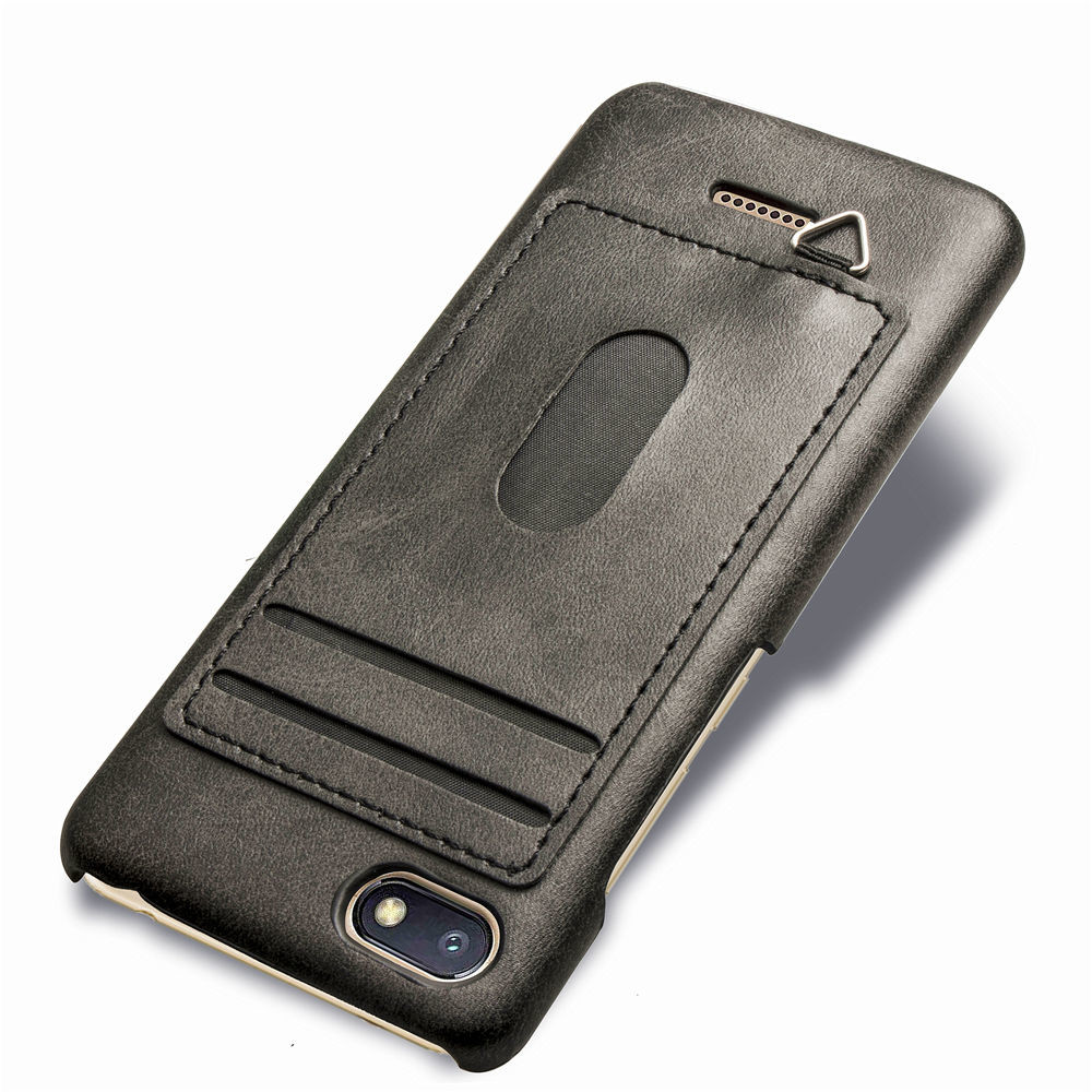 Simple Card Slot Matte PU + PTU Phone Back Case For Huawei Smartphones Mate 20 Pro Honor7A P20 Lite Multi Color
