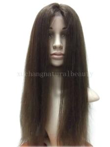 Quality Natural Brown Remy Human Hair Glueless Full Lace Wigs No Shedding wholesale