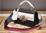 European fancy women shoulder handbag with bee closure buckle flip cover handbag