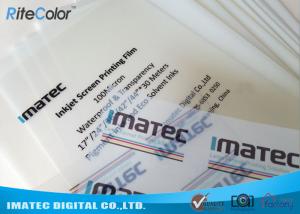 Quality PET Clear Transparency Inkjet Screen Printing Film Waterproof 100 Micron wholesale