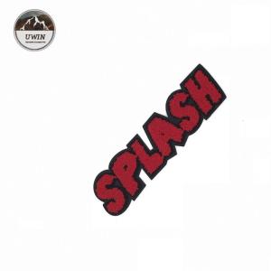 Quality Letter Embroidered Sports Patches / Embroidery Towel Patch Customized Fabric wholesale