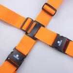 Colorful Jacquard Personalised Luggage Straps With Removable Buckle