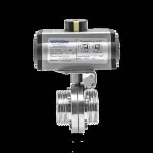 Quality Sanitary Fireproof Air Actuated Butterfly Valve Double Acting wholesale