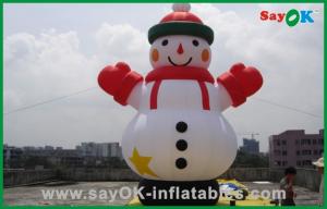 Quality Christmas Santa Snowman Inflatable Christmas Decoration 5m Height wholesale