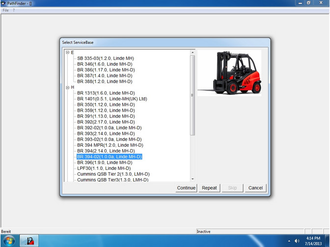 Linde Forklift Diagnostic Tool Parts Catalog Plus Pathfinder v3.6.2.11 Plus Doctorv2.01.05 EN DE Plus Truck Expert Plus