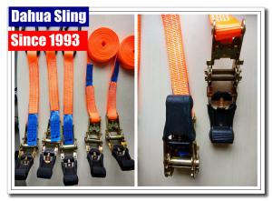 Quality Customized Length Short Ratchet Tie Down Straps For Motorcycle Lightweight wholesale