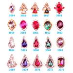 NEW Arrival Red Crystals 8*6mm Bow Nail Charm- Nail Charms- Nail Jewelry- Nail