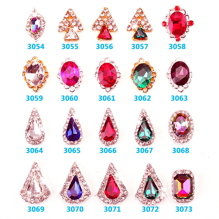 NEW Arrival Red Crystals 8*6mm Bow Nail Charm- Nail Charms- Nail Jewelry- Nail Art-China Wholesale Bow Nail Charm