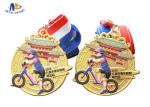 65mm 4MM Children Banlance Bike Medals With Ribbon