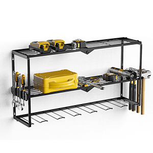 Pegboard Power Tool Organizer Carbon Steel Wall Mount Garage Storage Screwdriver Rack