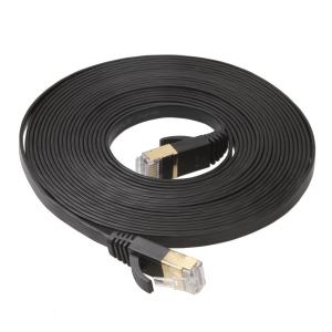 Quality Cat6 UTP Ethernet Lan Cables Flat Short Black Color For Computer wholesale