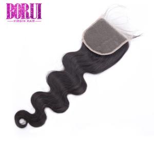 Quality Brazilian Body Wave Human Hair Lace Closure Length 8-24'' Environmentally Friendly wholesale