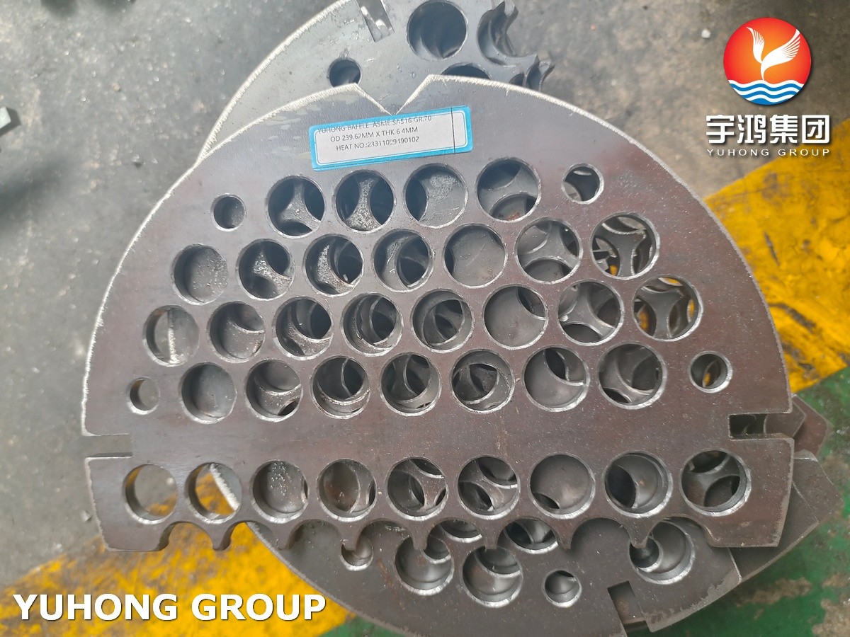 ASME SA516 Gr 70 Carbon Steel Baffle Plate For Heat Exchanger