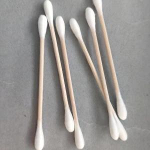 Quality Disposable Wooden 100pcs Bamboo Cotton Buds Swab wholesale