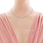 Custom 925 Sterling Silver Four Leaf Clover Necklace Diamond Gemstone Pendant