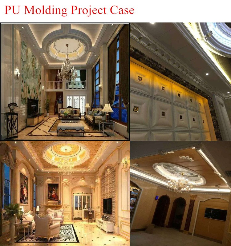 Easily installation crown PU ceiling moulding for hotel decoration
