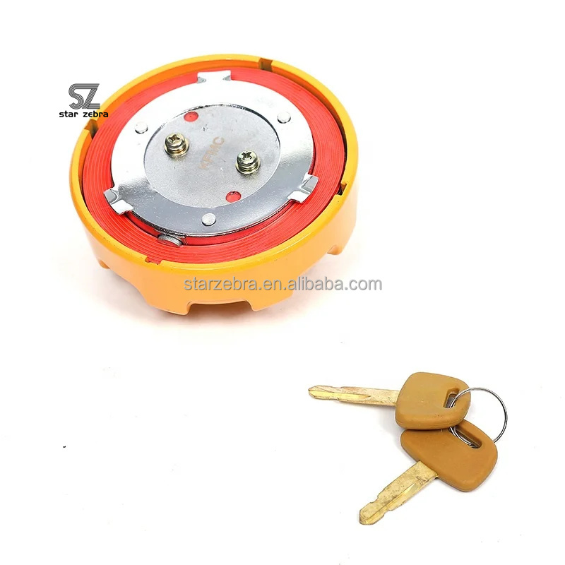 Excavator General Parts for SANY SY215 SY235 Anti-theft Diesel Fuel Tank Cap Cover in Yellow Color
