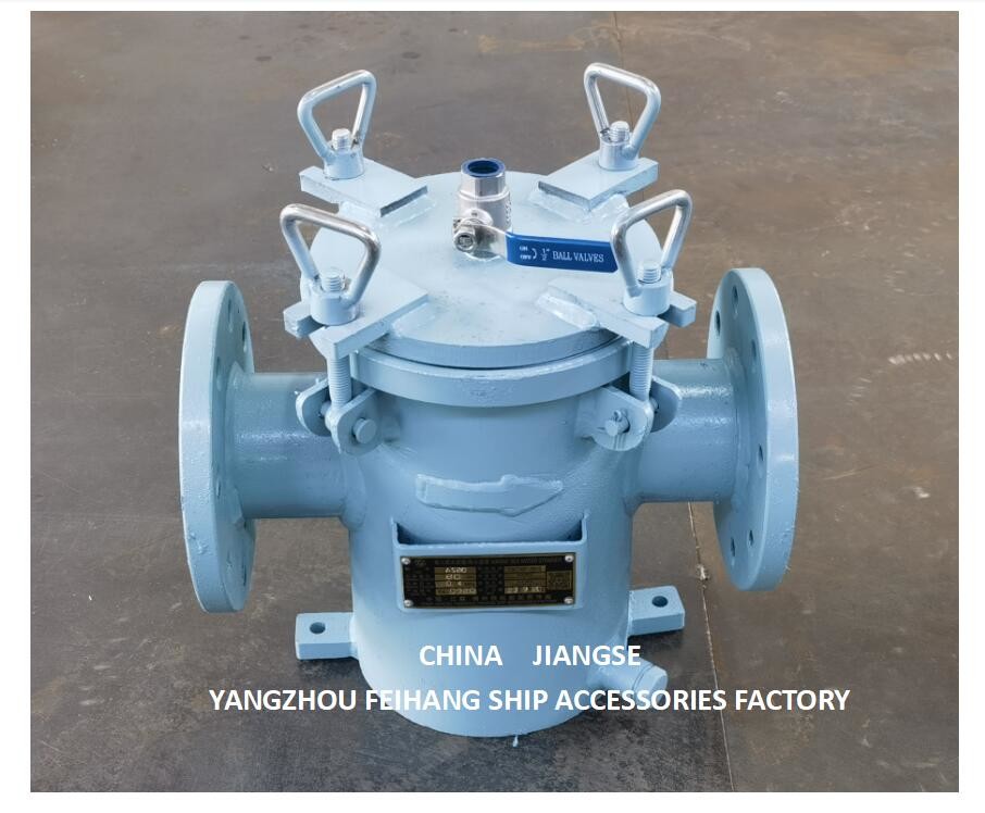 Seawater Suction Filter AS80 CB/T497-2012 Lined With PTFE Body Material: Carbon Steel Filter Cartridge Material: Stainl