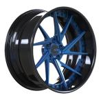 Brushed Blue 22 Inch Forged Wheels