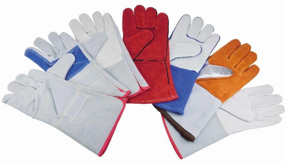 Leather Heat Resistant PPE Safety Gloves Soft High Dexterity For Welding Oven Fireplace