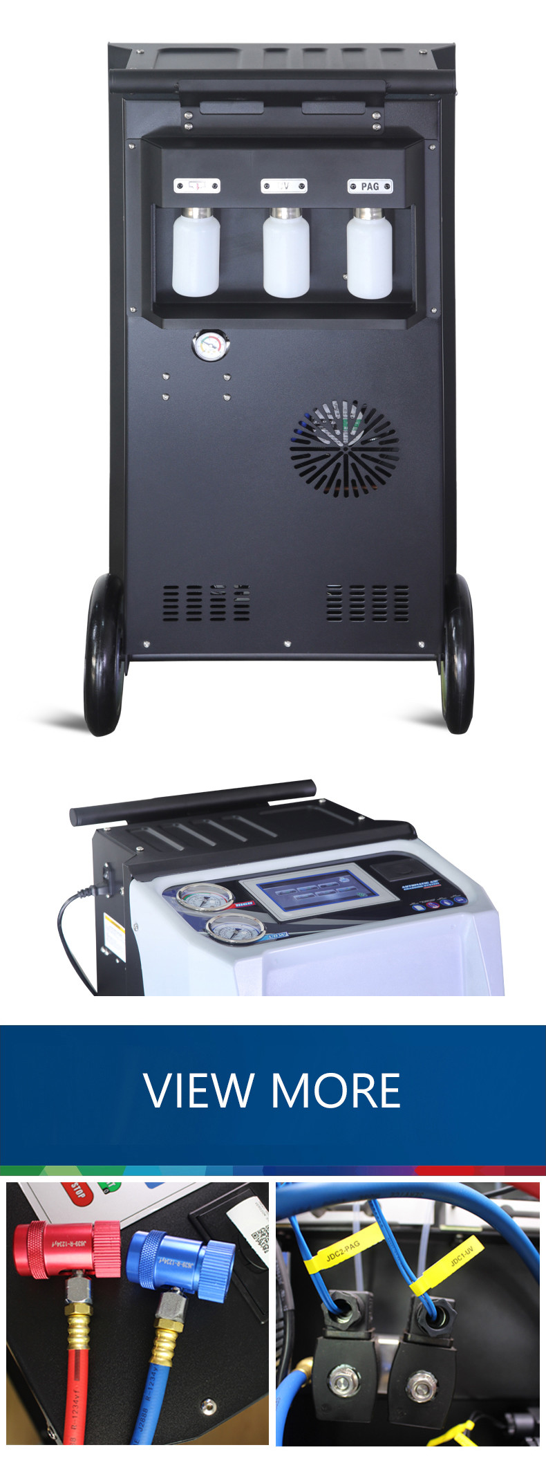 7" Touch Screen 1234YF AC Machine Car Aircon Regas Machine