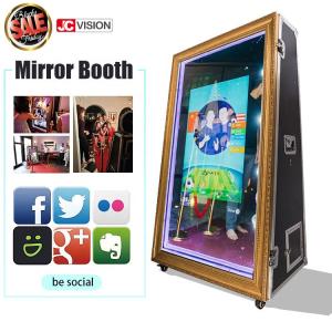 Quality 55inch 65inch Photo Booth Mirror , Wedding Portable Magic Mirror Photo Booth Kiosk wholesale