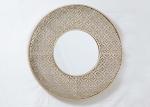 Round Rose Gold Painting Metal Wall Art Mirror