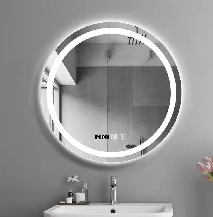 Large Sensor Switch LED Bathroom Mirror with Touch Screen and Fog-Free Design
