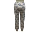 Fashion Ladies100% Viscose Elastane Trousers , Womens Beach Pants Flowers