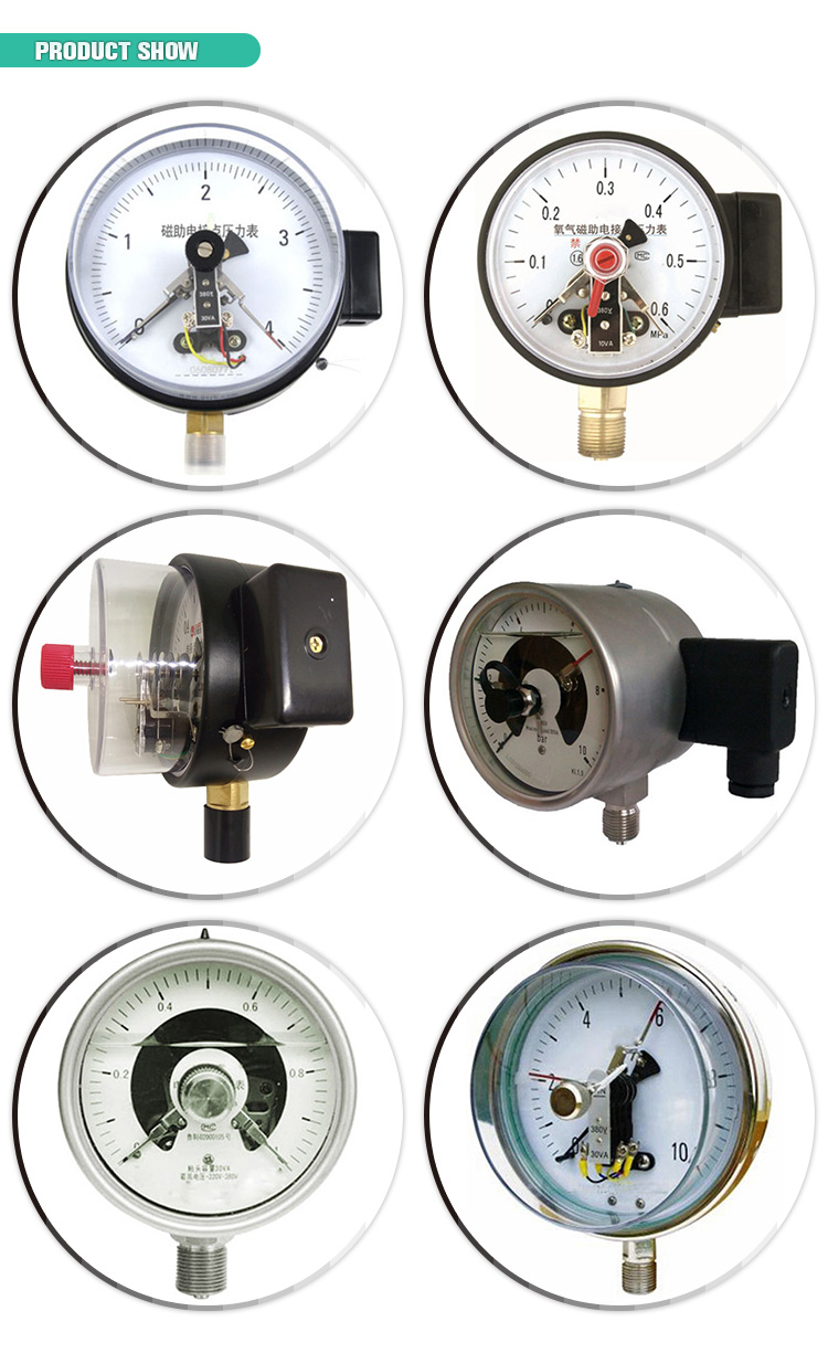 60mm black steel air standard electric contact pressure gauge