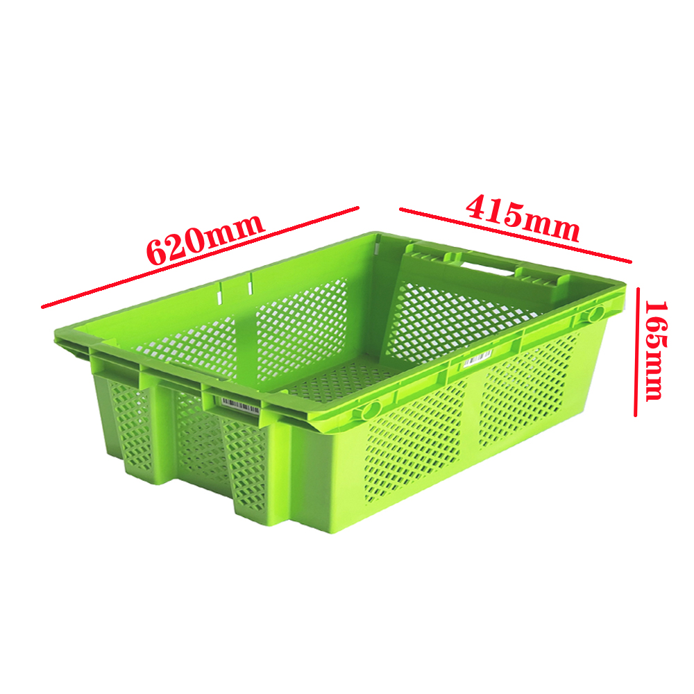 Plastic Apple Fruit Box Stack Nest Transport Crate for Heavy Duty Warehouse Solutions