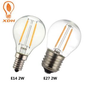 Quality 3000K LED Filament Bulb G45 Clear Glass LED Bulb E27 E14 220V 2W 4W wholesale