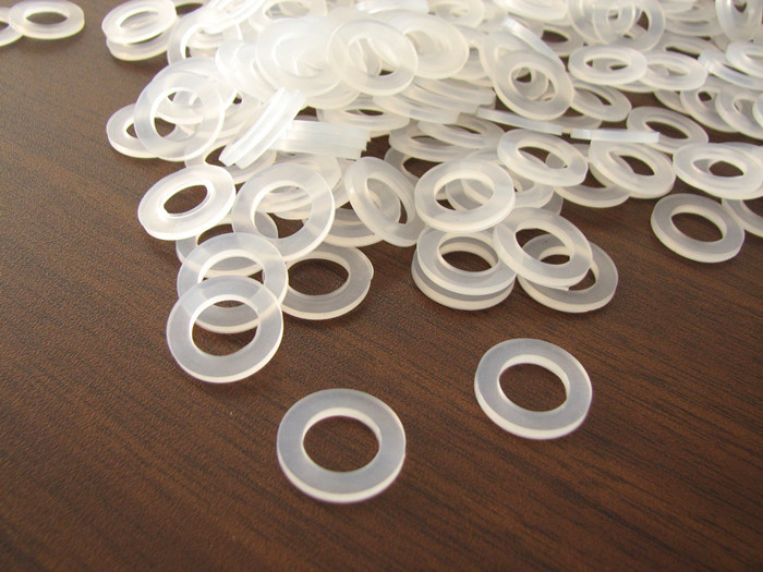 Customized Size Food Grade Silicone Washers , Closed Cell Silicone Foam Gasket