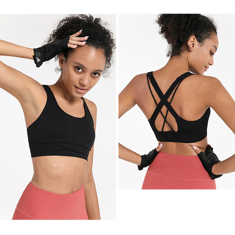Solid Color Women's 2 Piece Yoga Set Sexy Cross Back Bra Sports Clothes Yoga Leggings