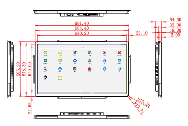 43-Inch Android Large-Scale Control System for Immersive Retail Displays, Public Information Boards, Security Terminals, and Medical Equipment