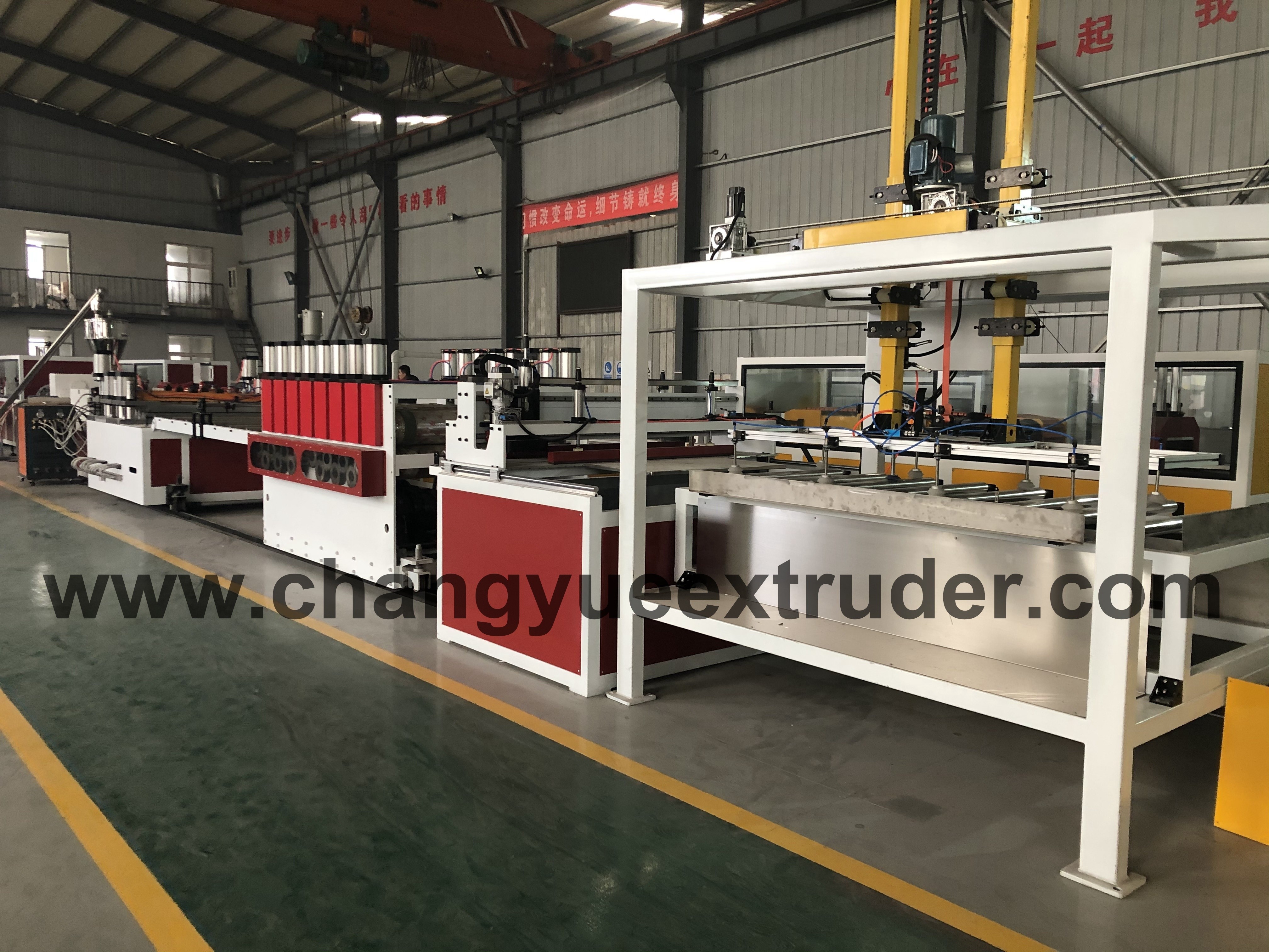 Low Noise Wpc Pvc Foam Board Extrusion Machine Automatic
