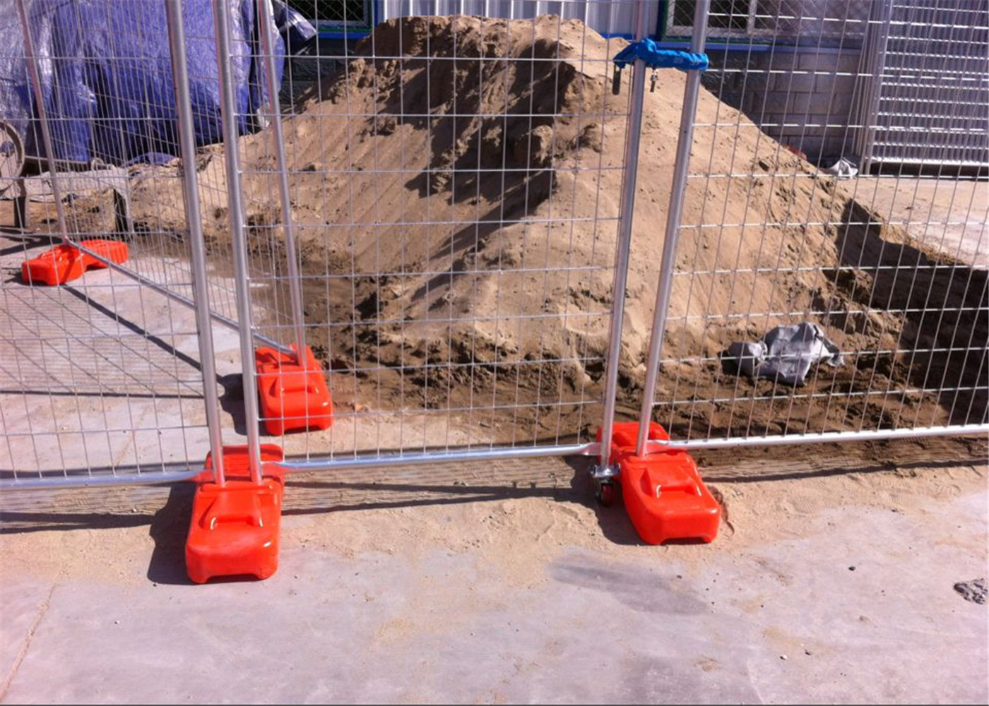 Construction Temporary Net Fencing , Temporary Metal Fence Panels Anti Aging