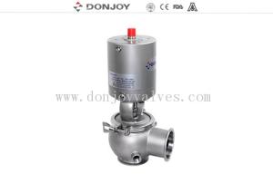 Quality Aseptic Reversing Seat Valve DN25-DN150 with pneumatic actuator 304 / 316L wholesale