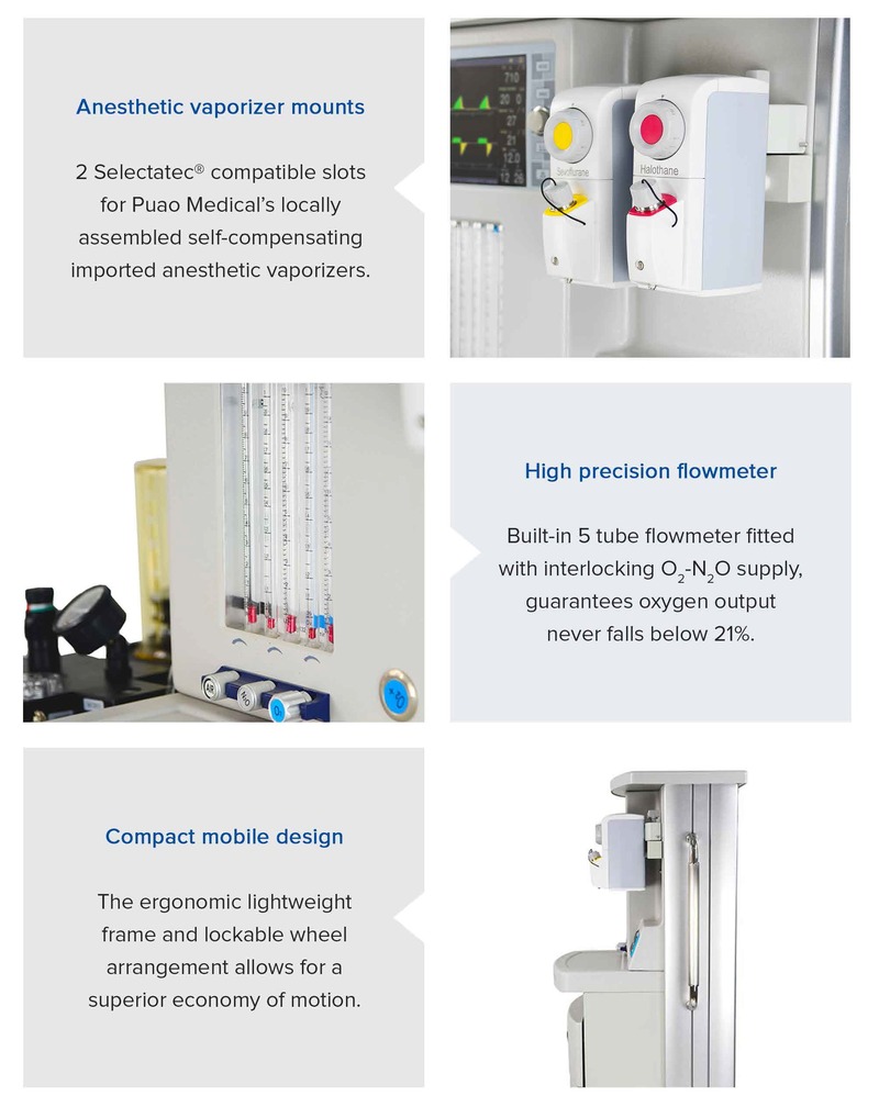 Medical Equipment Anestesia Machine Portable The Anesthesia Machine With Two Vaporizers Veterinary