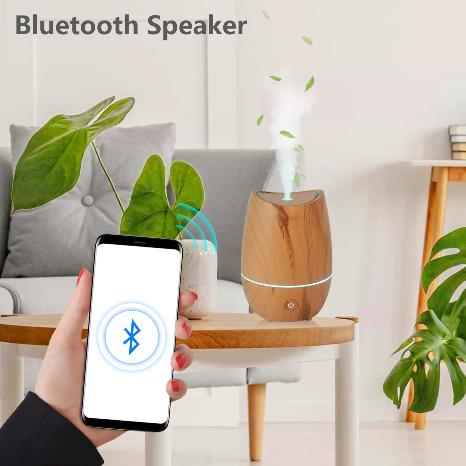 350ML Ultrasonic Aroma Diffuser Home Use Light Wood Diffuser With 7 Color Lights