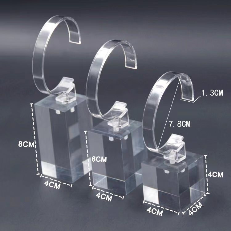 Wholesale Clear Round Acrylic Watch Display Stand for Smartwatches in Mall Showrooms and Desktop Use