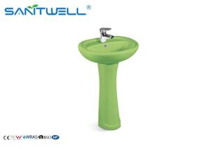 Quality Hotel bathroom sanitary ware pedestal wash hand basin SWC541 modle wholesale