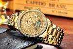 Dragon Embossed Mens Mechanical Watches Butterfly Double Buckle